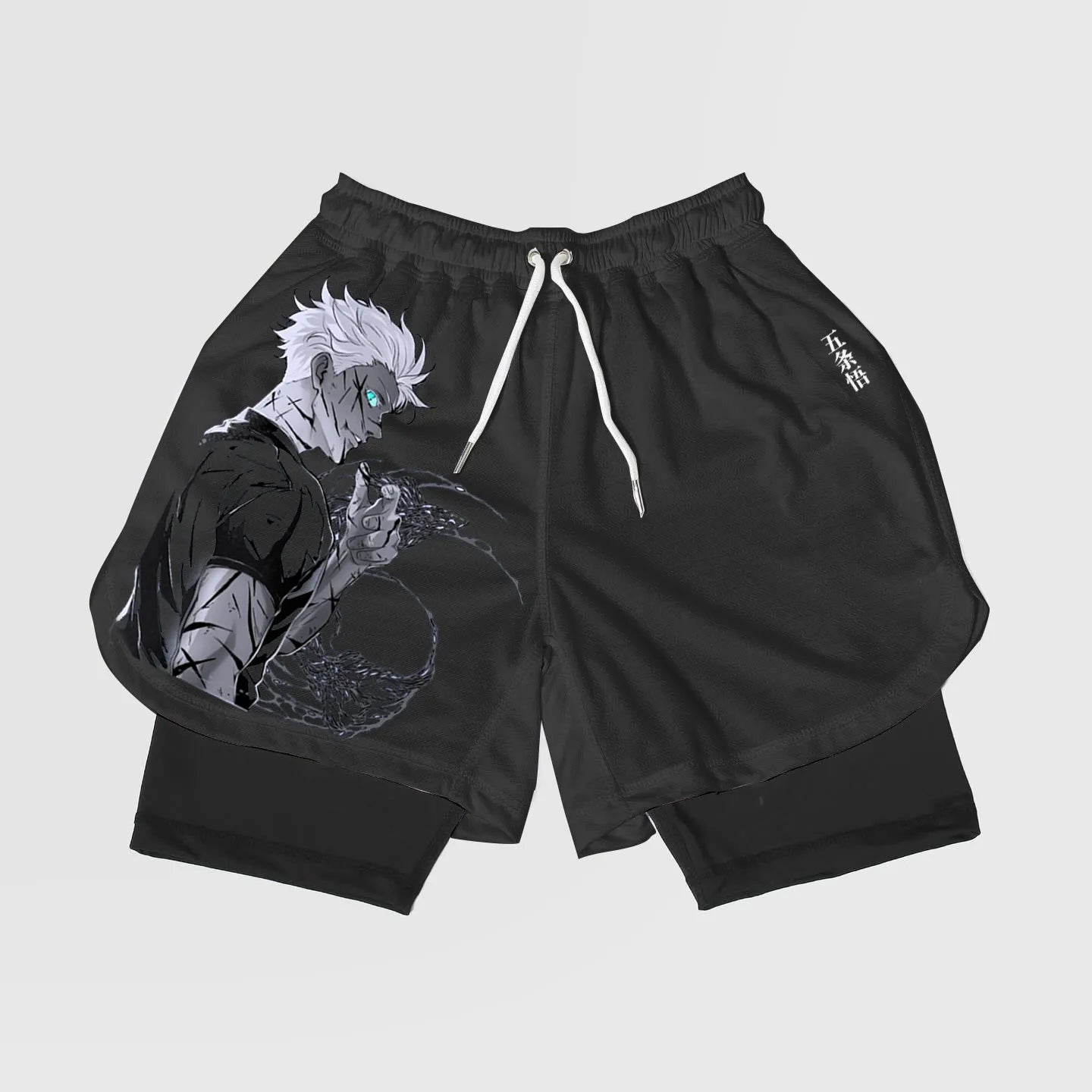 Gojo-Breathable Mesh Fabric Inspired Gym Shorts