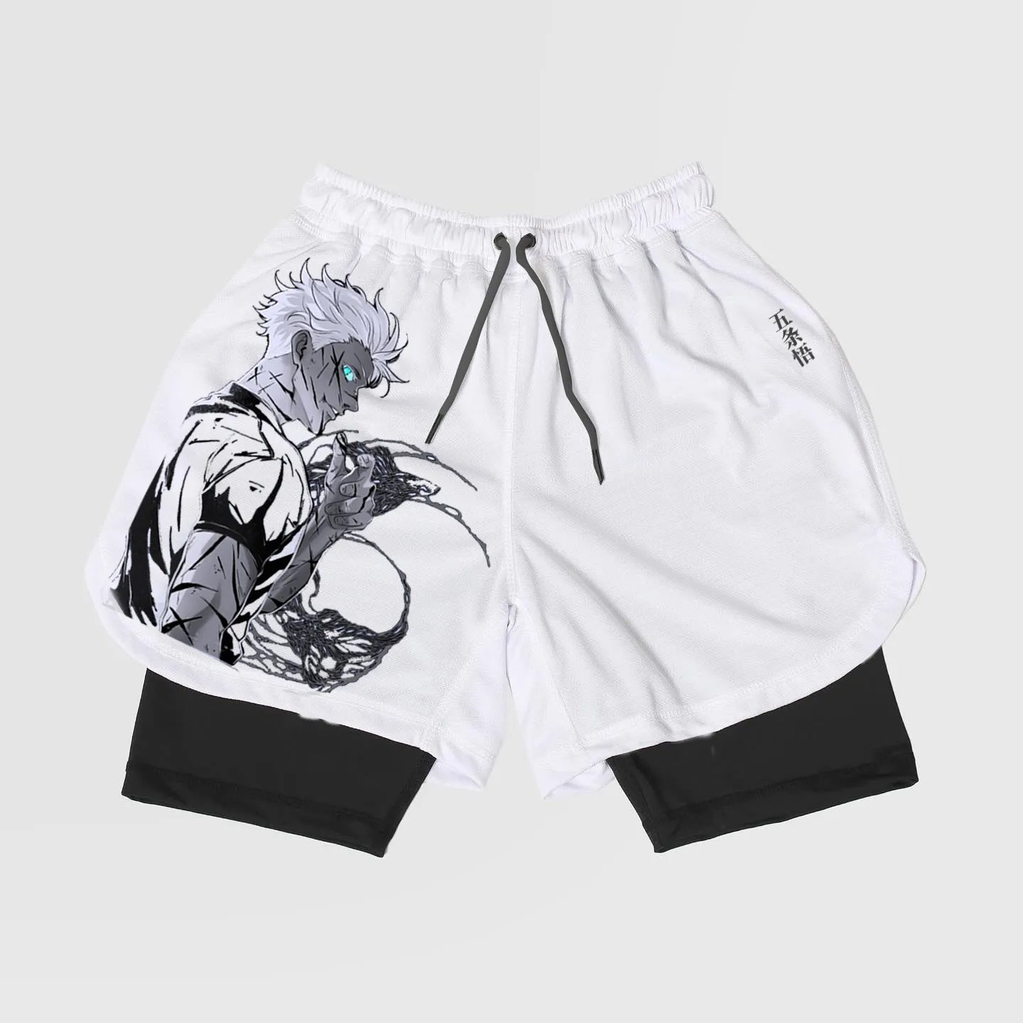 Gojo-Breathable Mesh Fabric Inspired Gym Shorts