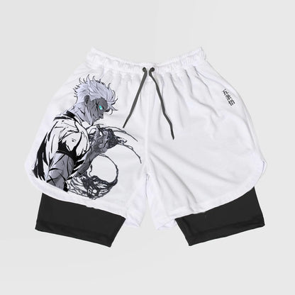 Gojo-Breathable Mesh Fabric Inspired Gym Shorts