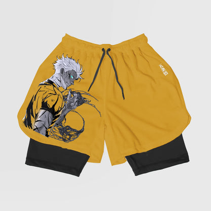 Gojo-Breathable Mesh Fabric Inspired Gym Shorts