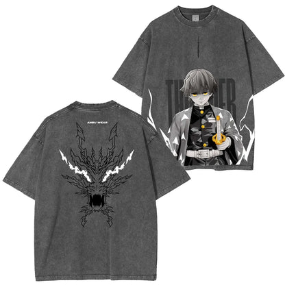 Zenitsu Demon Slayer Unisex Washed T-Shirt