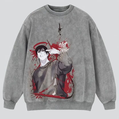 Jujutsu Kaisen Vintage Washed  Sweatshirt