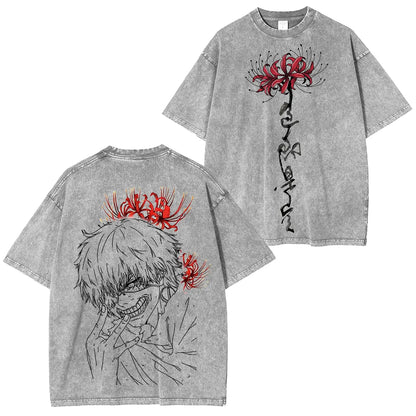 Tokyo Ghoul Anime Unisex Washed T-Shirt