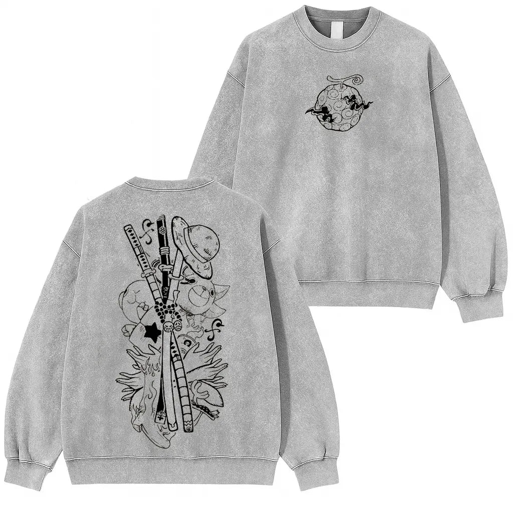One Piece Vintage Washed Pullover Sweatshirt