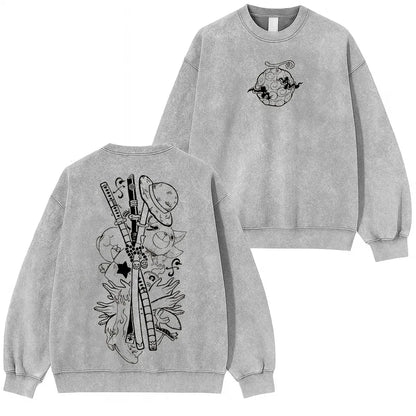 One Piece Vintage Washed Pullover Sweatshirt