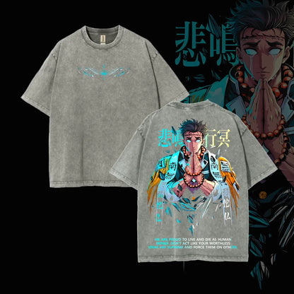 Hashira Demon Slayer – Rengoku, Giyu, Tengen, Obanai, Gyomei, Mitsuri  Washed Oversized T-Shirt