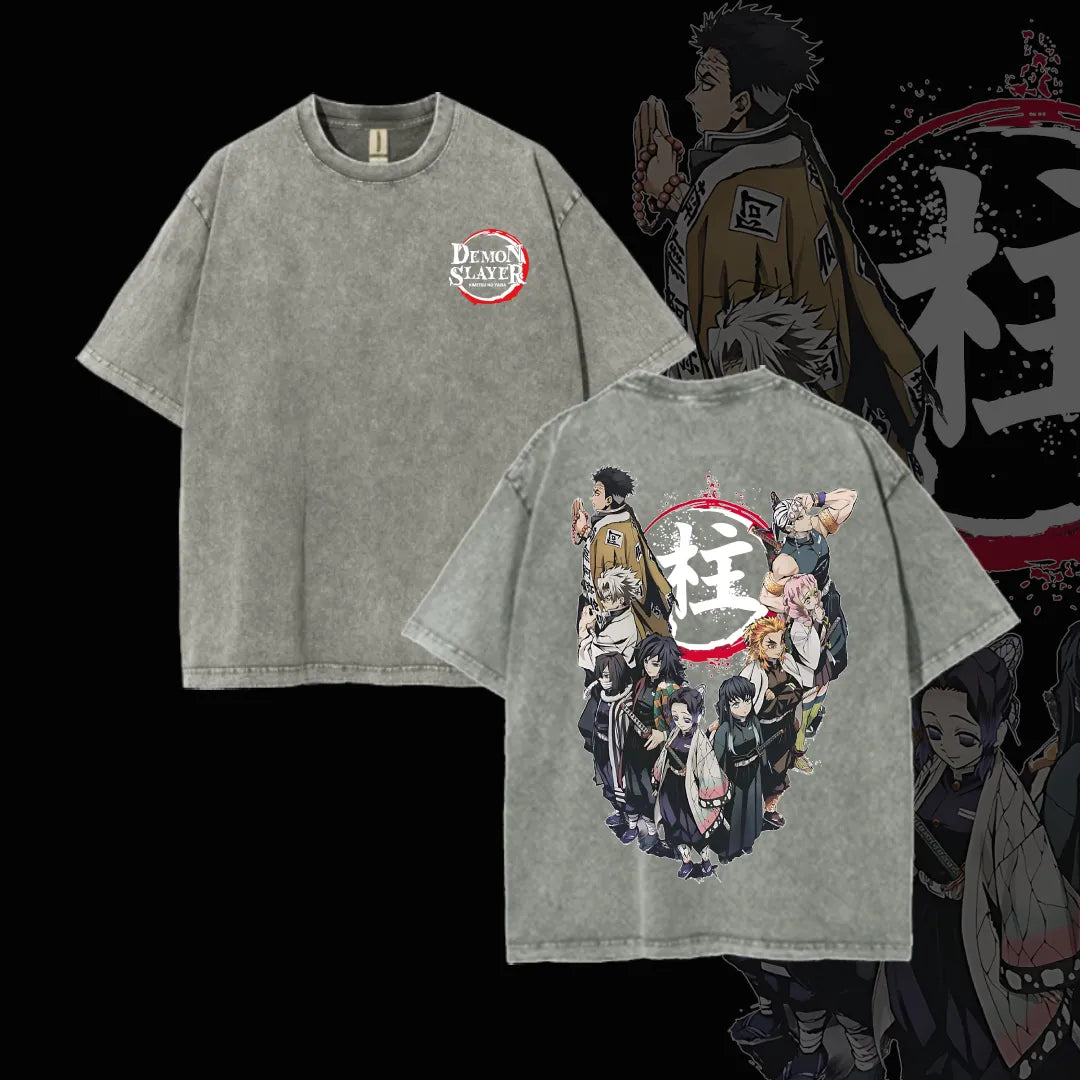 Hashira Demon Slayer – Rengoku, Giyu, Tengen, Obanai, Gyomei, Mitsuri  Washed Oversized T-Shirt