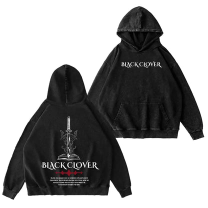 Black Clover Vintage Washed Hoodie
