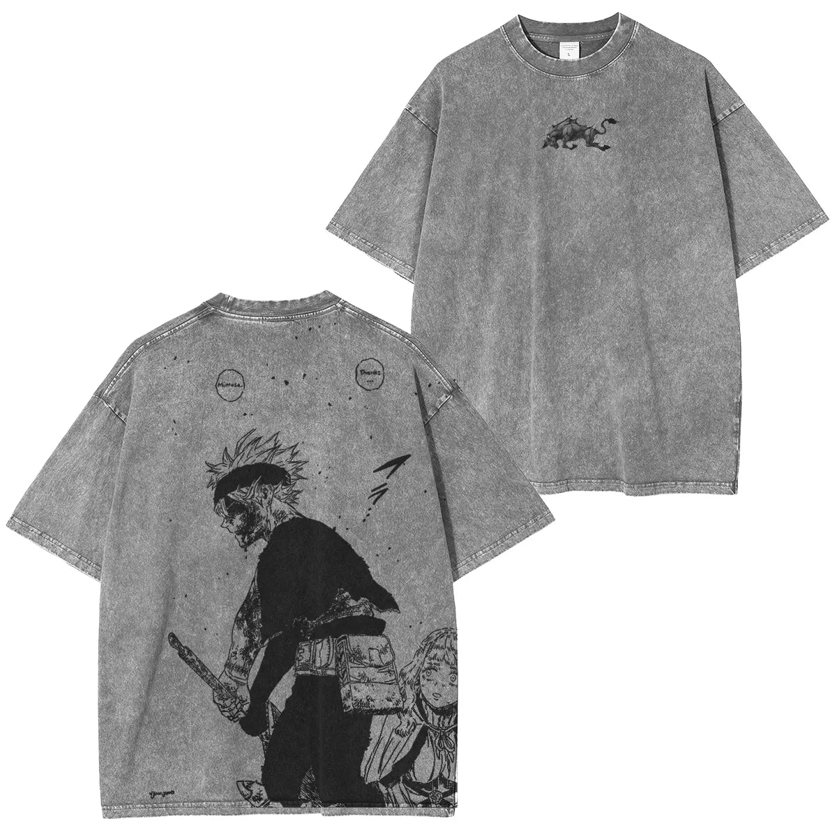 Asta x Black Bulls Black Clover Anime Washed Tee Unisex