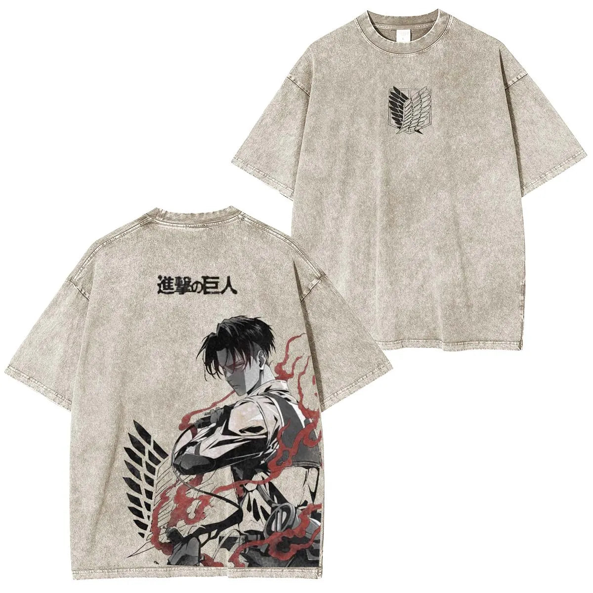 Levi Ackerman Vintage Washed T-Shirt