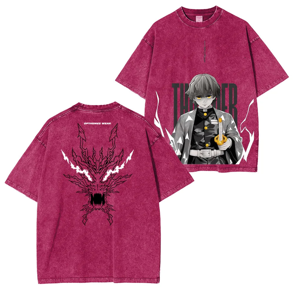 Zenitsu Demon Slayer Unisex Washed T-Shirt