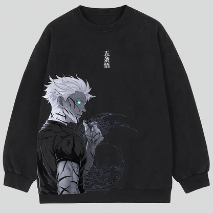 Anime Gojo Printed Pullover  Sweatshirt