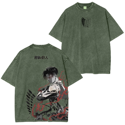 Levi Ackerman Vintage Washed T-Shirt