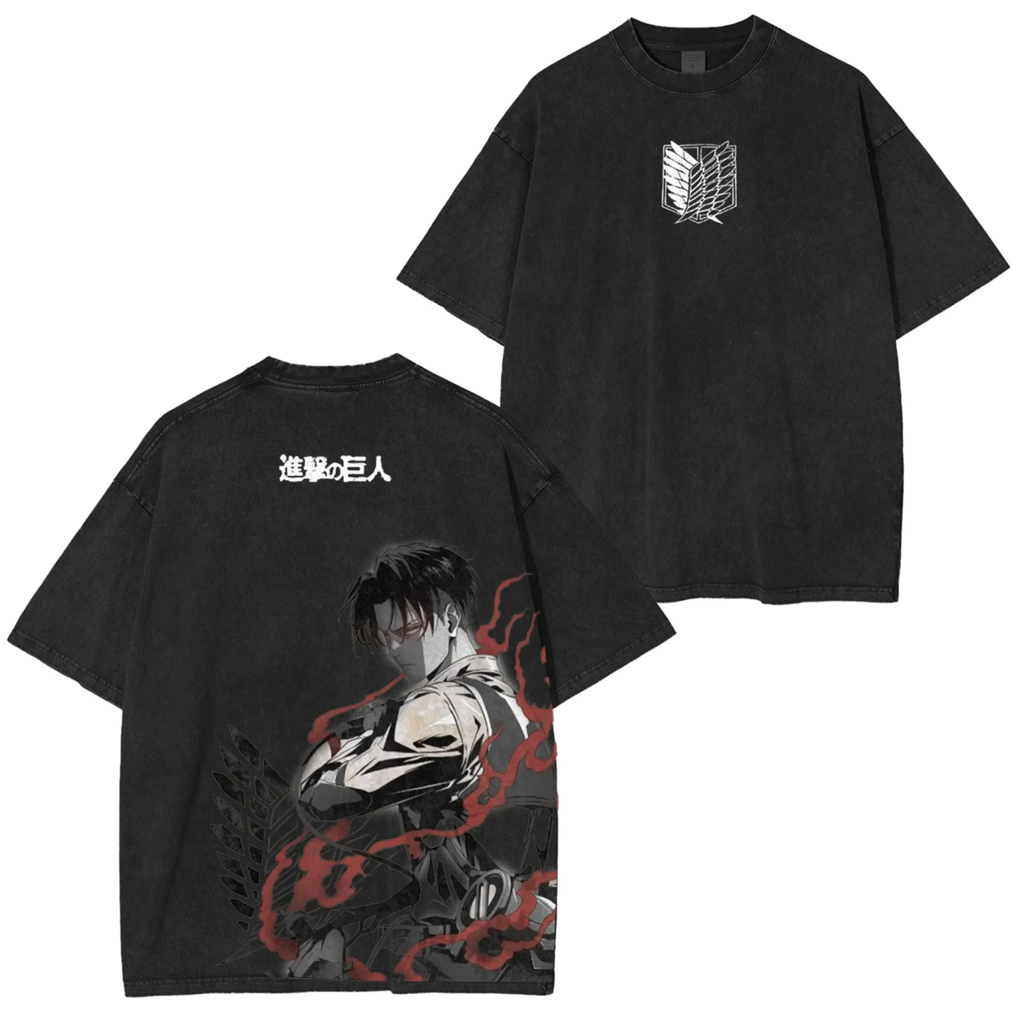 Levi Ackerman Vintage Washed T-Shirt