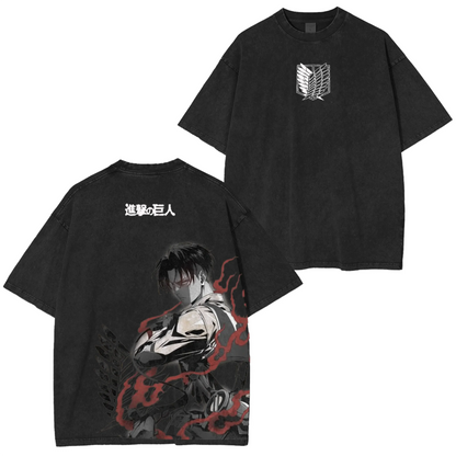 Levi Ackerman Vintage Washed T-Shirt