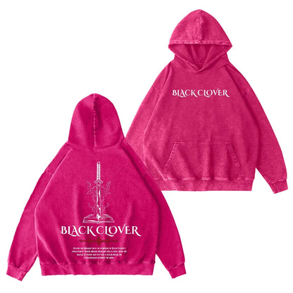 Black Clover Vintage Washed Hoodie