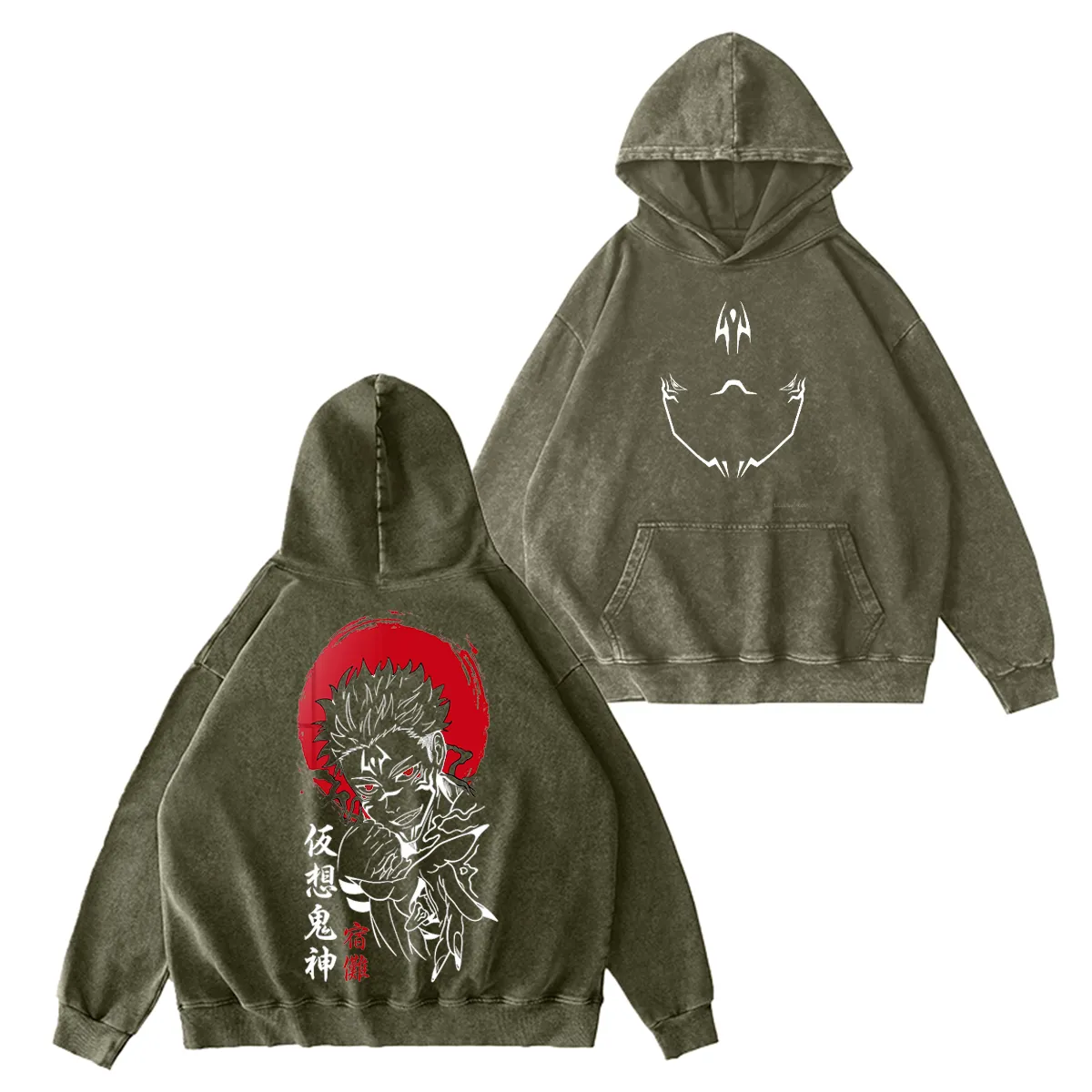 Jujutsu Kaisen Vintage Washed Hoodie