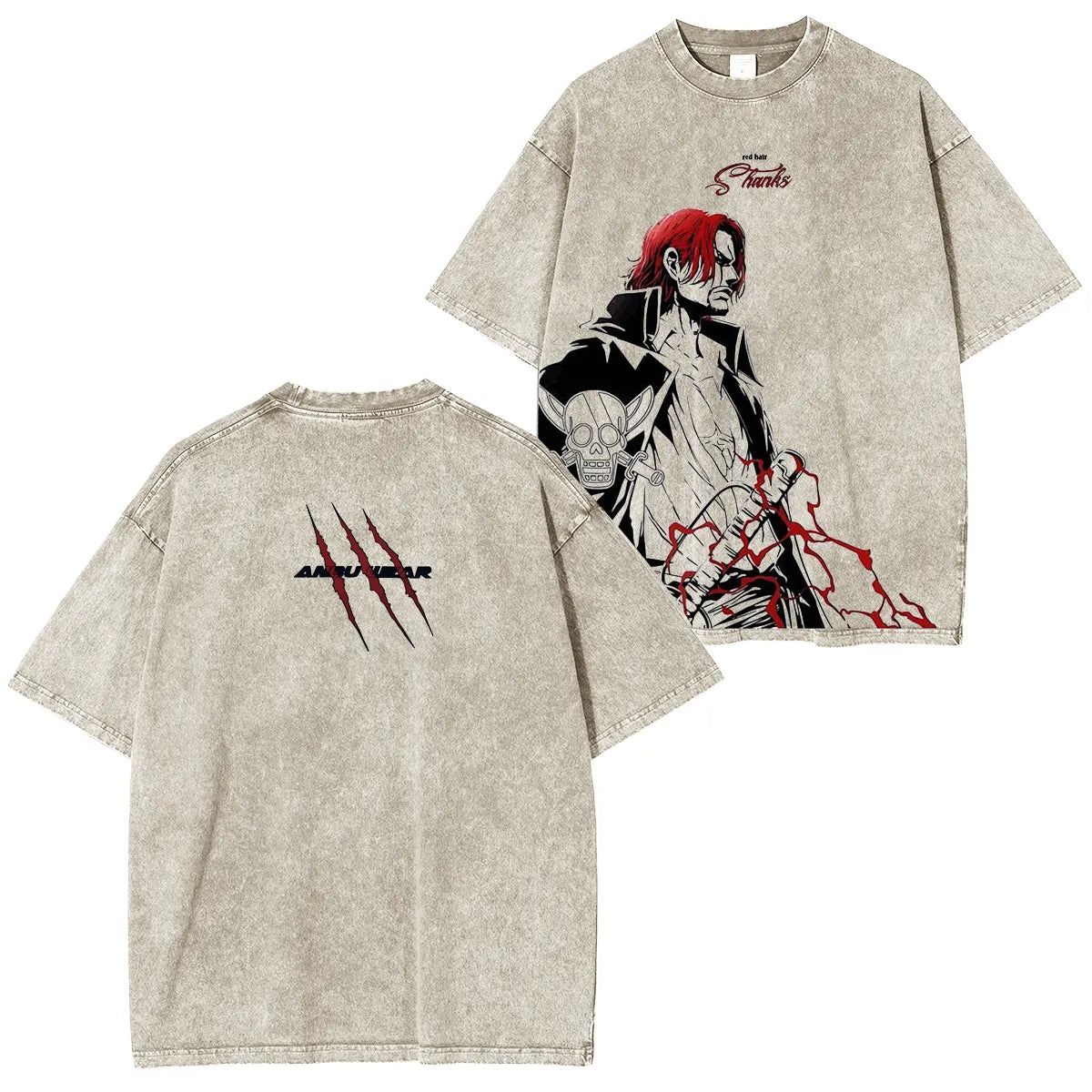Project Kaos Anime One Piece Yonkou Akagami TShirt