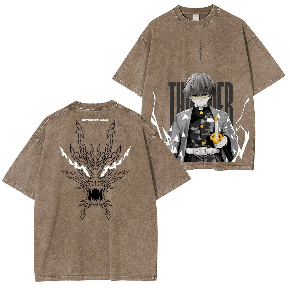 Zenitsu Demon Slayer Unisex Washed T-Shirt