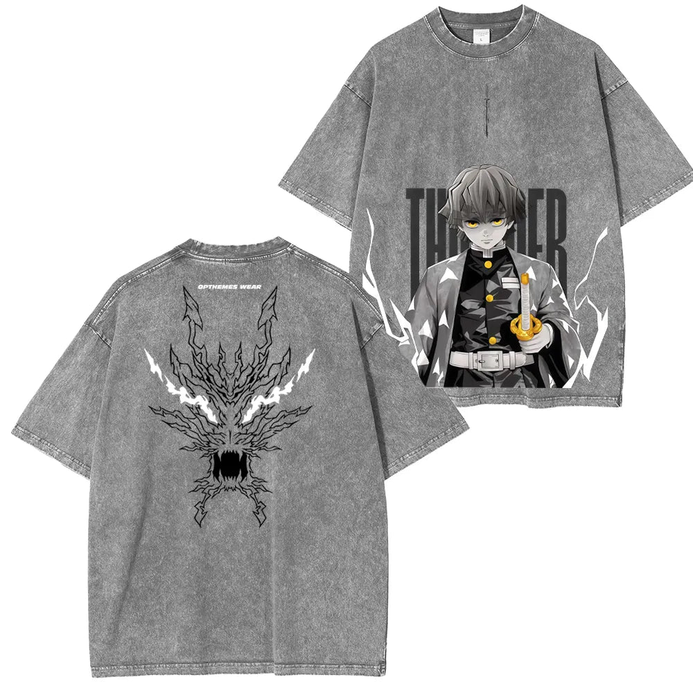 Zenitsu Demon Slayer Unisex Washed T-Shirt