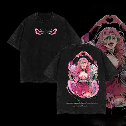 Hashira Demon Slayer – Rengoku, Giyu, Tengen, Obanai, Gyomei, Mitsuri  Washed Oversized T-Shirt