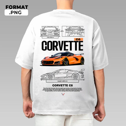 Orange Corvette Tshirt
